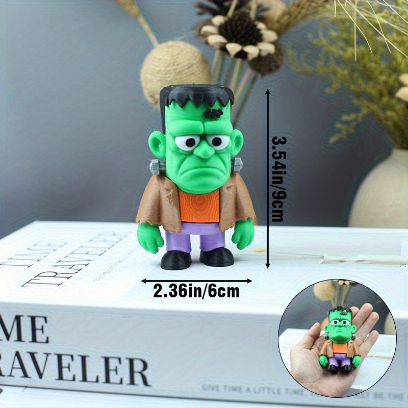 Tnessential Creative 3D Printed Green Men's Brown Jacket Statue 3D Decor