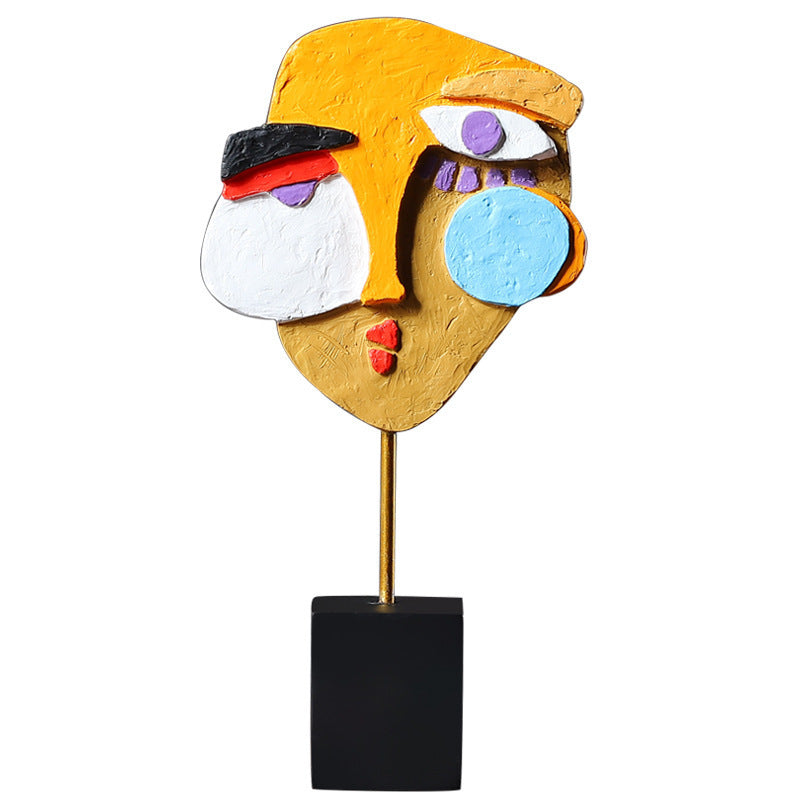 Tnessential Uniquely Designed Abstract Statue of a Colorful 3D Decor