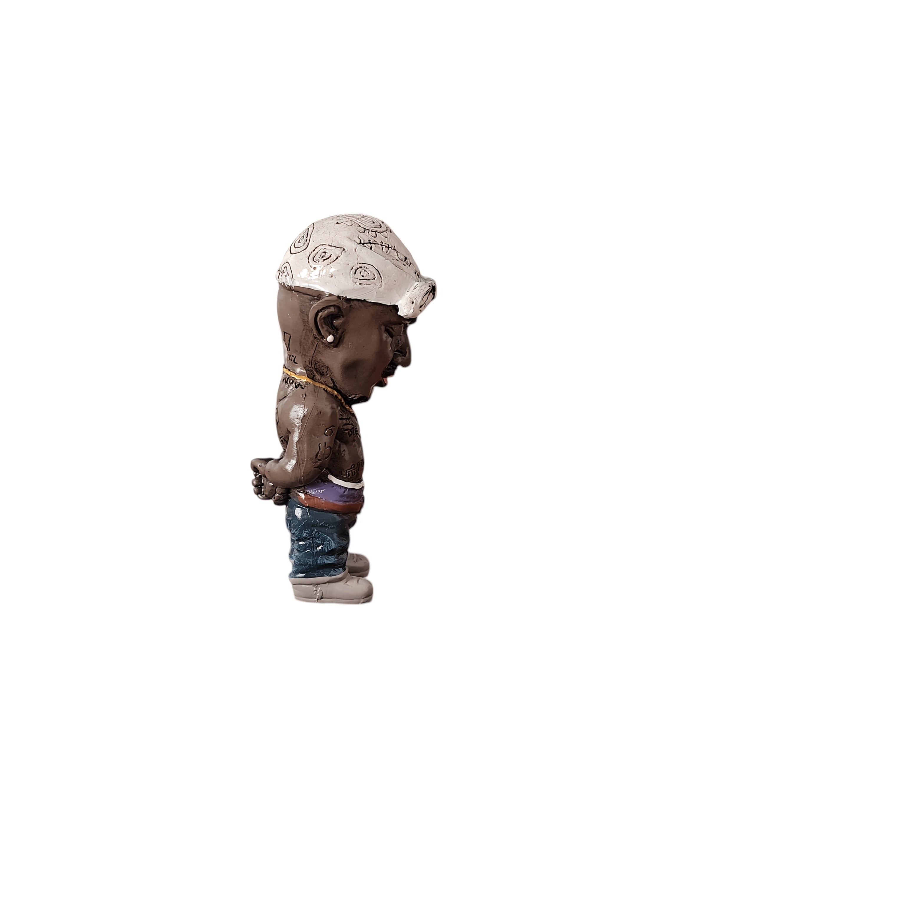 Tnessential New and Old Culture Rapper Street Art Black Rap Star Resin 3D Decor