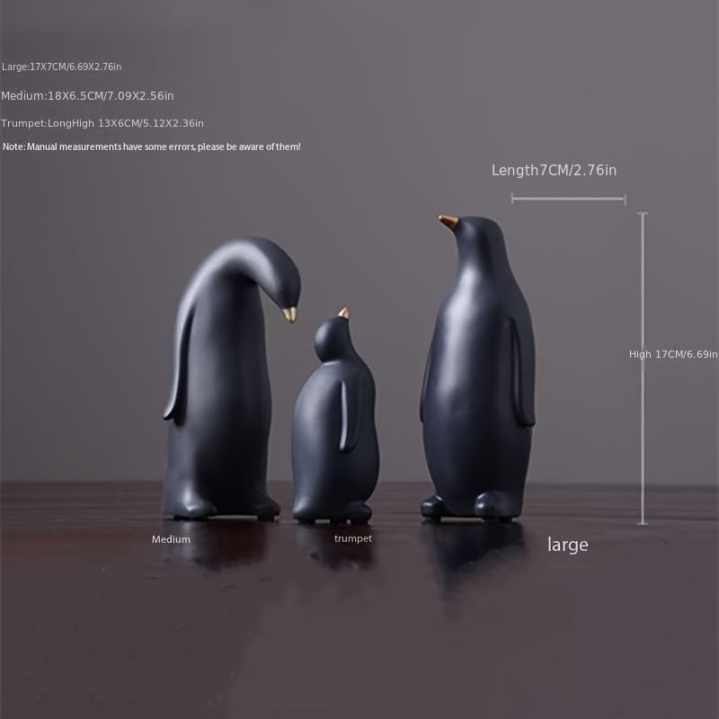 Tnessential Penguin Resin Decorative Figurine for 3D Decor