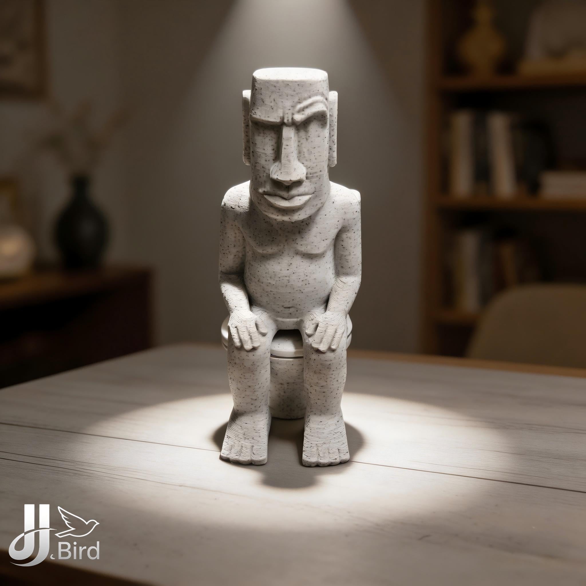 Tnessential Funny Toilet Stone Figure Collectible Figurines 3D Decor