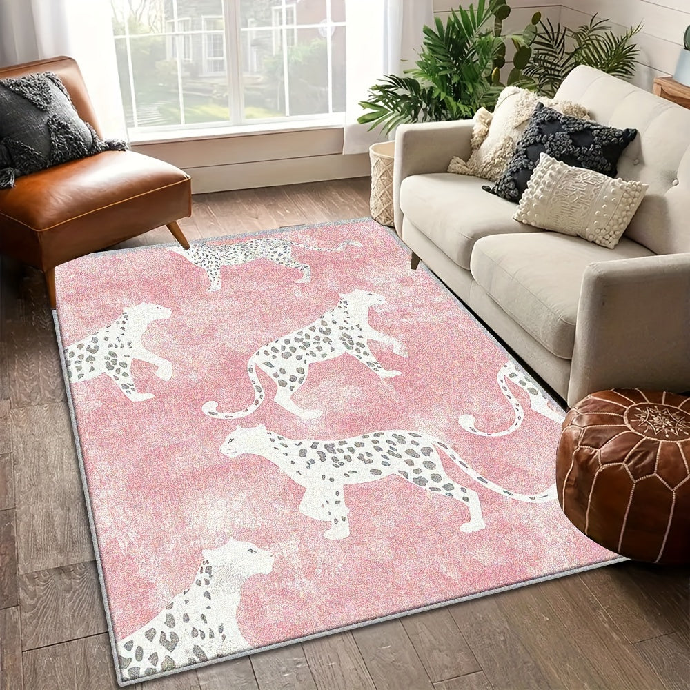 PINK LEOPARD PRINT 2 RUG view 2