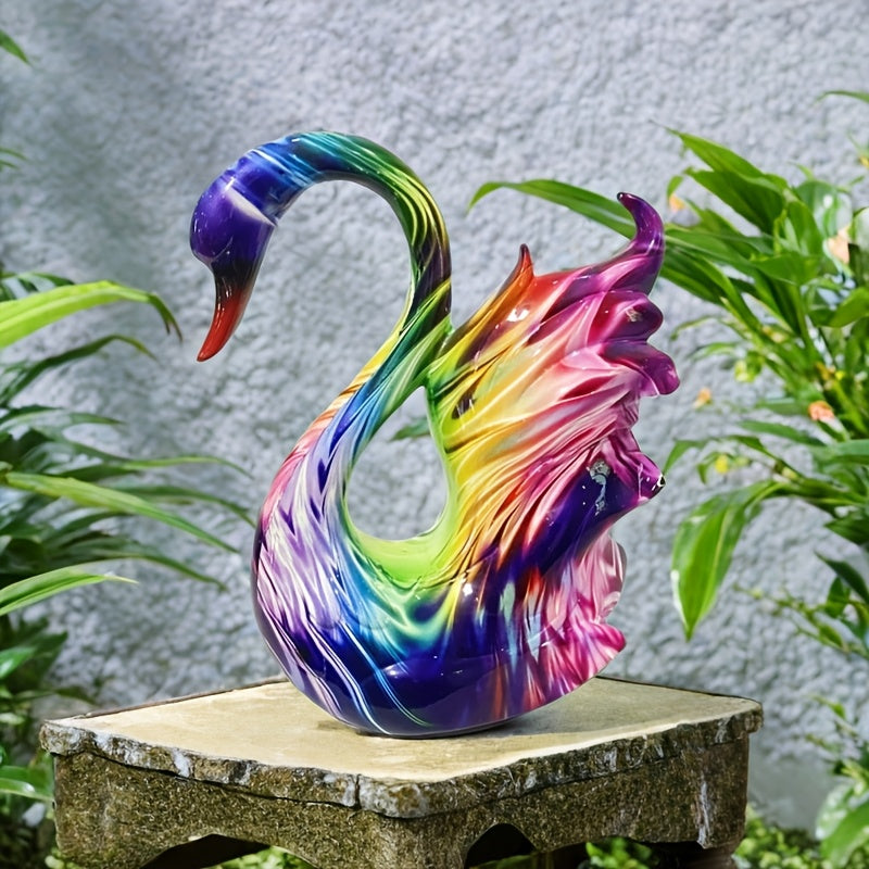 Tnessential Elegant Resin Swan Figurine 3D Decor