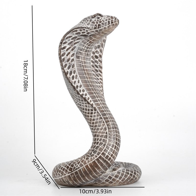 Tnessential Beautifully Designed Resin Cobra Figurines 3D Decor