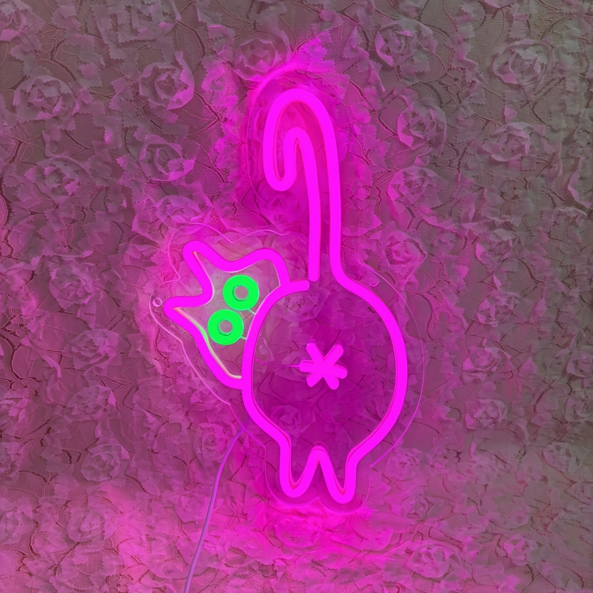 Tnessential Cat Butt Neon Sign Light for Wall Decor USB Powered Gaming 3D Decor