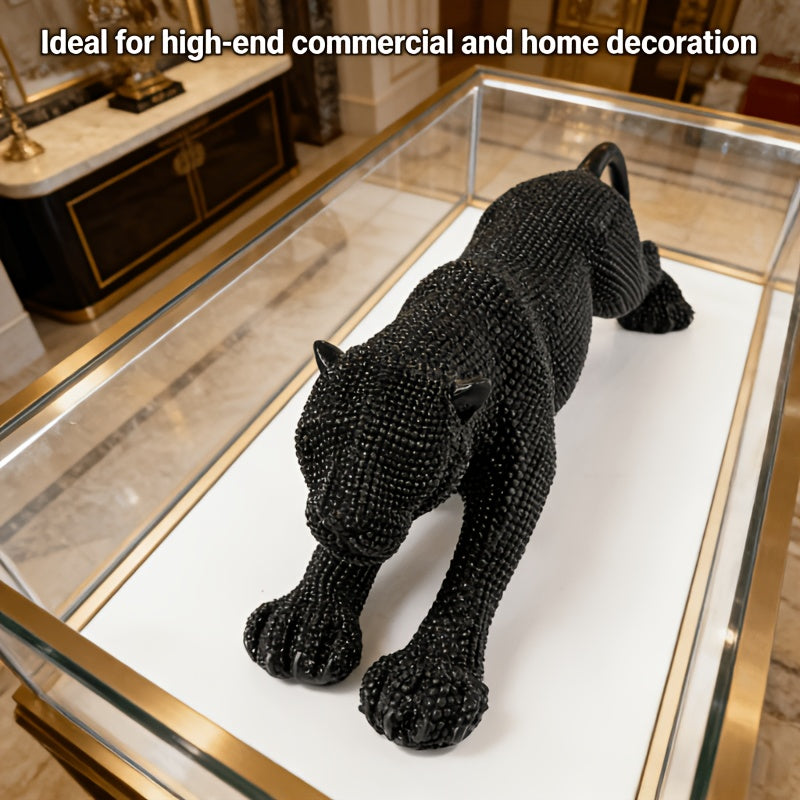 Tnessential Beaded Leopard Animal Statue Ornament 3D Decor