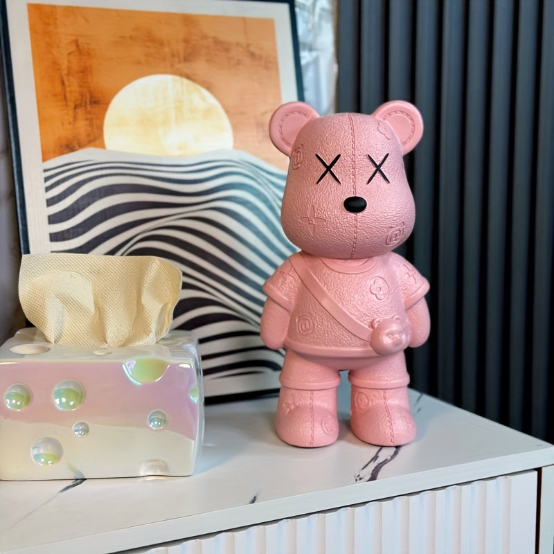 Tnessential This Cute Bear Figurine Features Beautiful Patterns and a 3D Decor