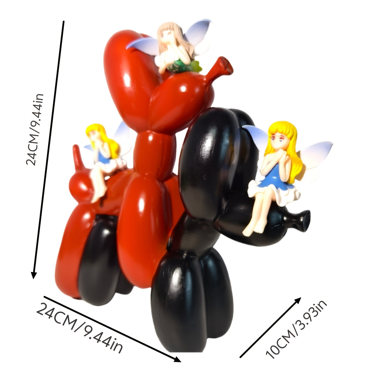 Tnessential Elegant Smooth Balloon Dog Resin Ornament in Nordic Style 3D Decor