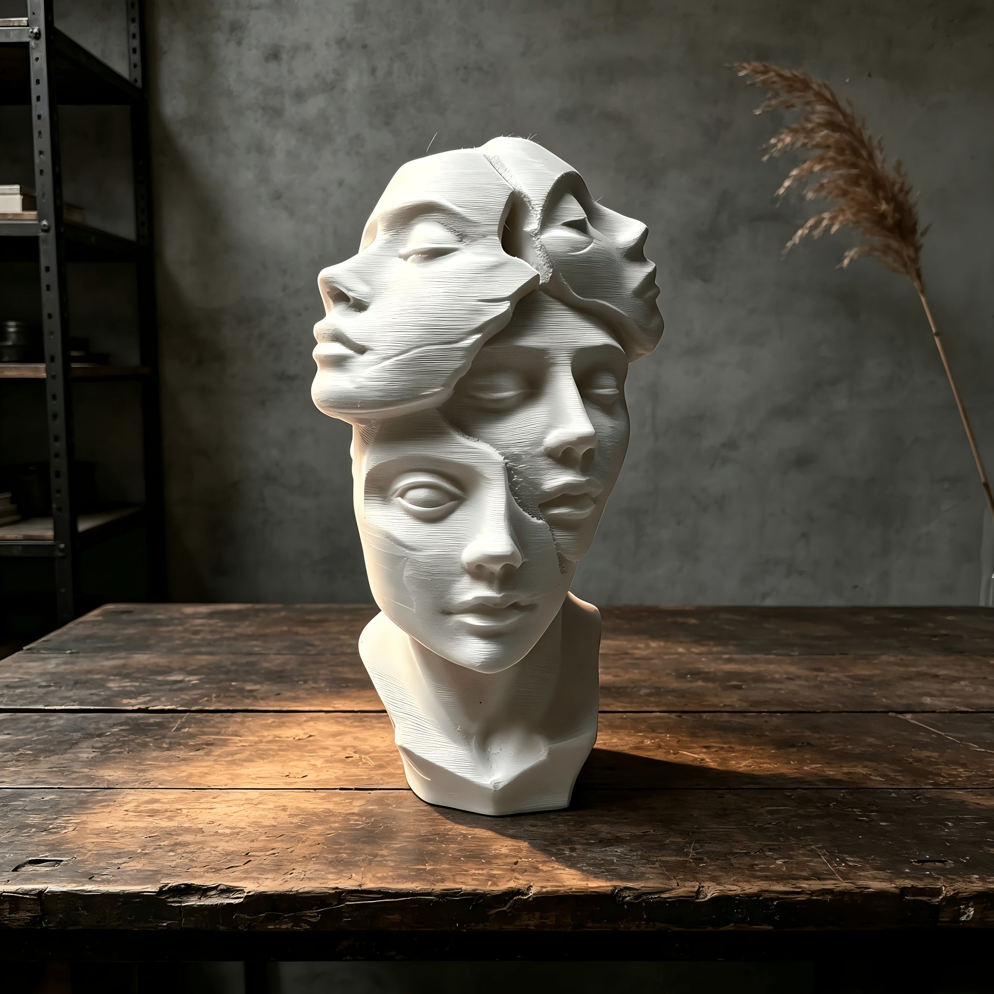 Tnessential Unique Multifaceted Abstract Art Sculpture 3D Decor