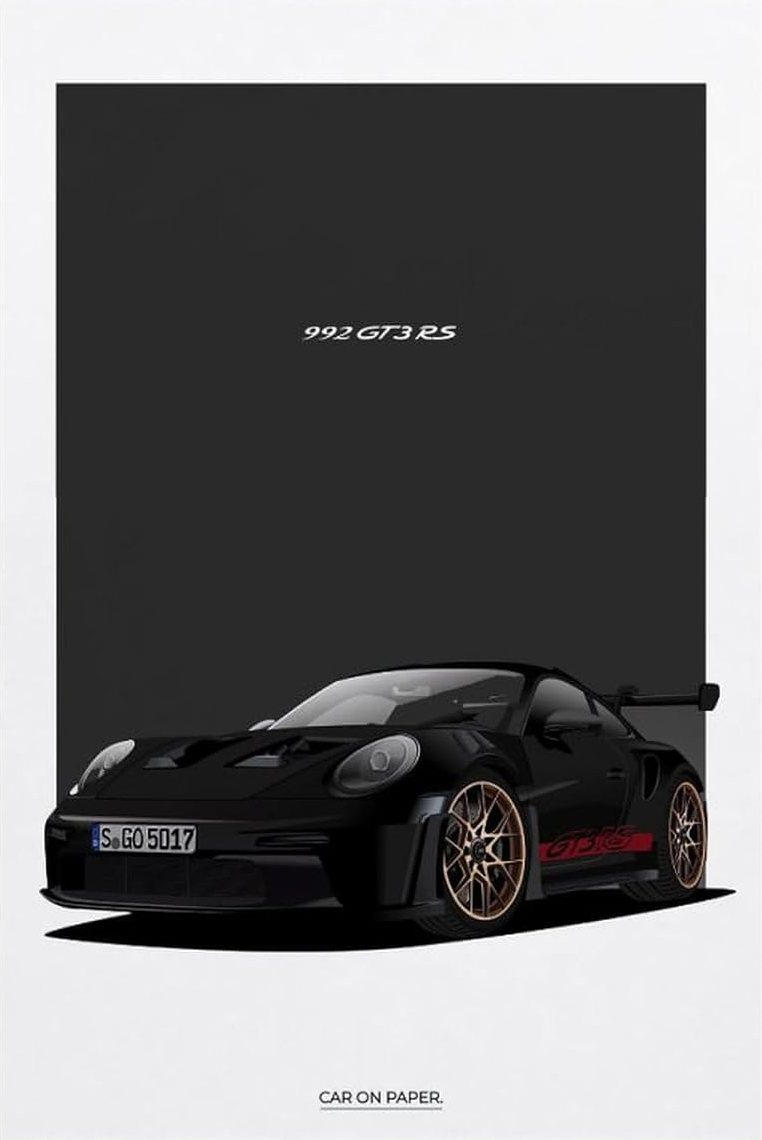 PORCHE 992 GT3 RS CANVAS POSTER