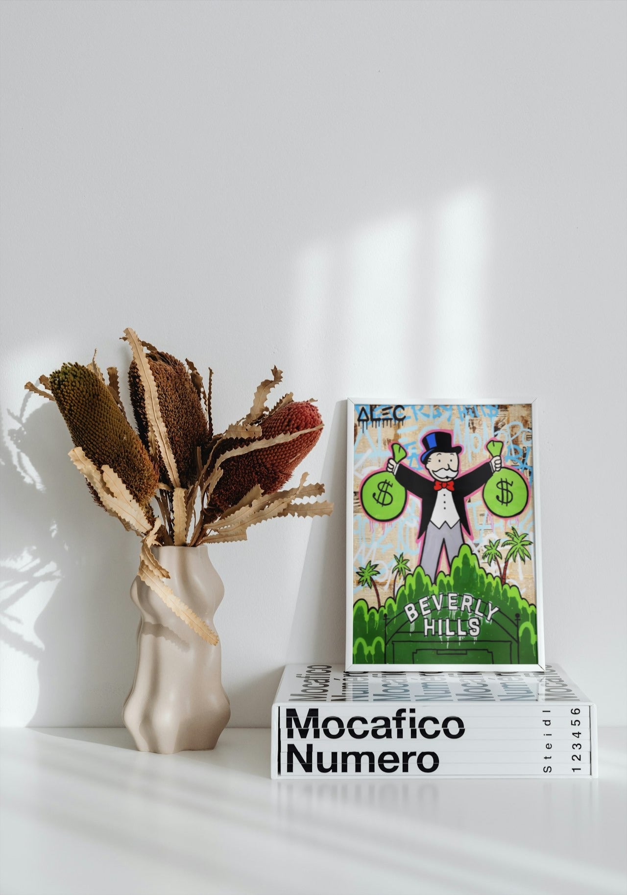 MONOPOLY IN BEVERLYHILLS GRAFFITI CANVAS POSTER