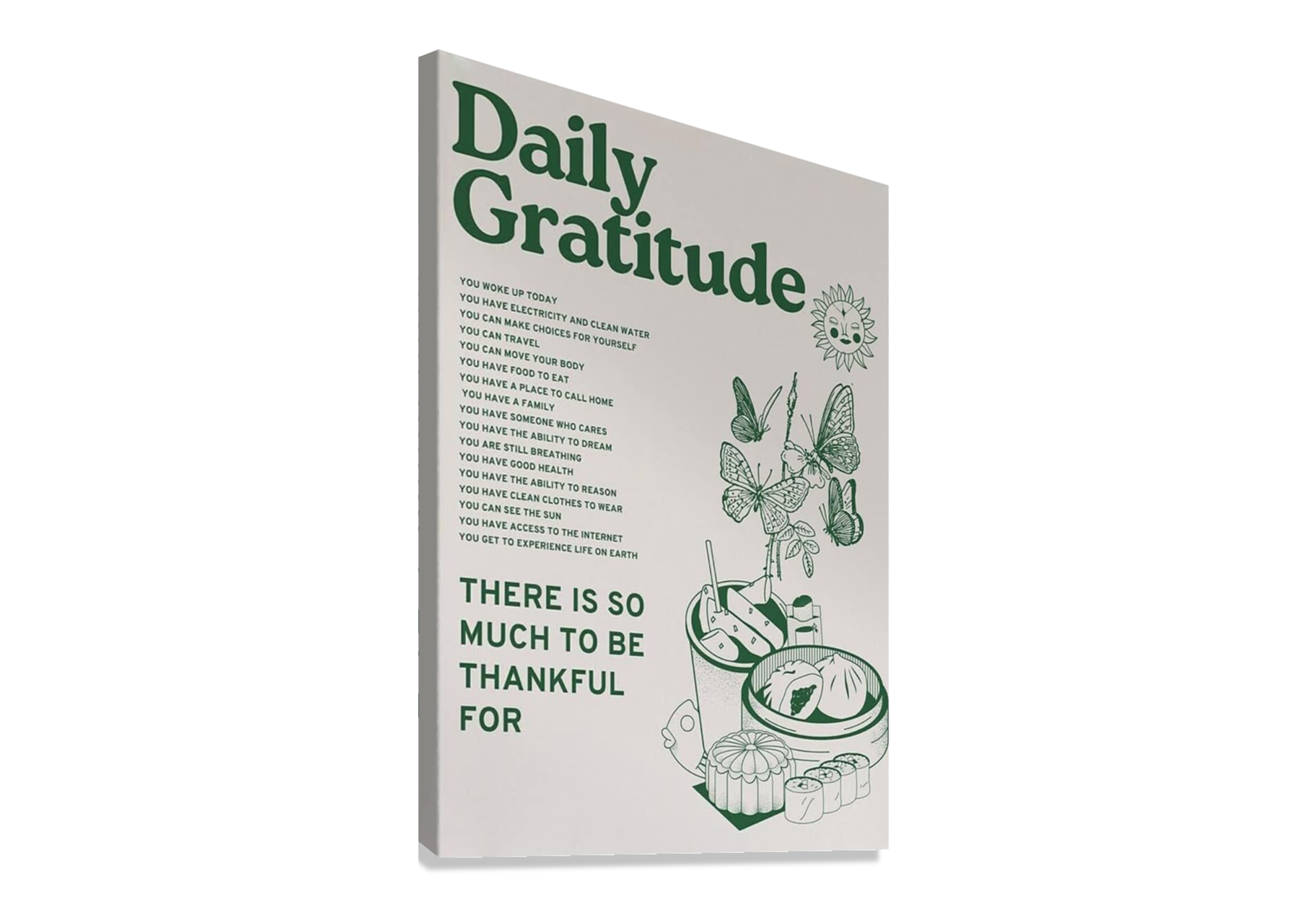 DAILY REMINDER OF GRATITUDE CANVAS POSTER