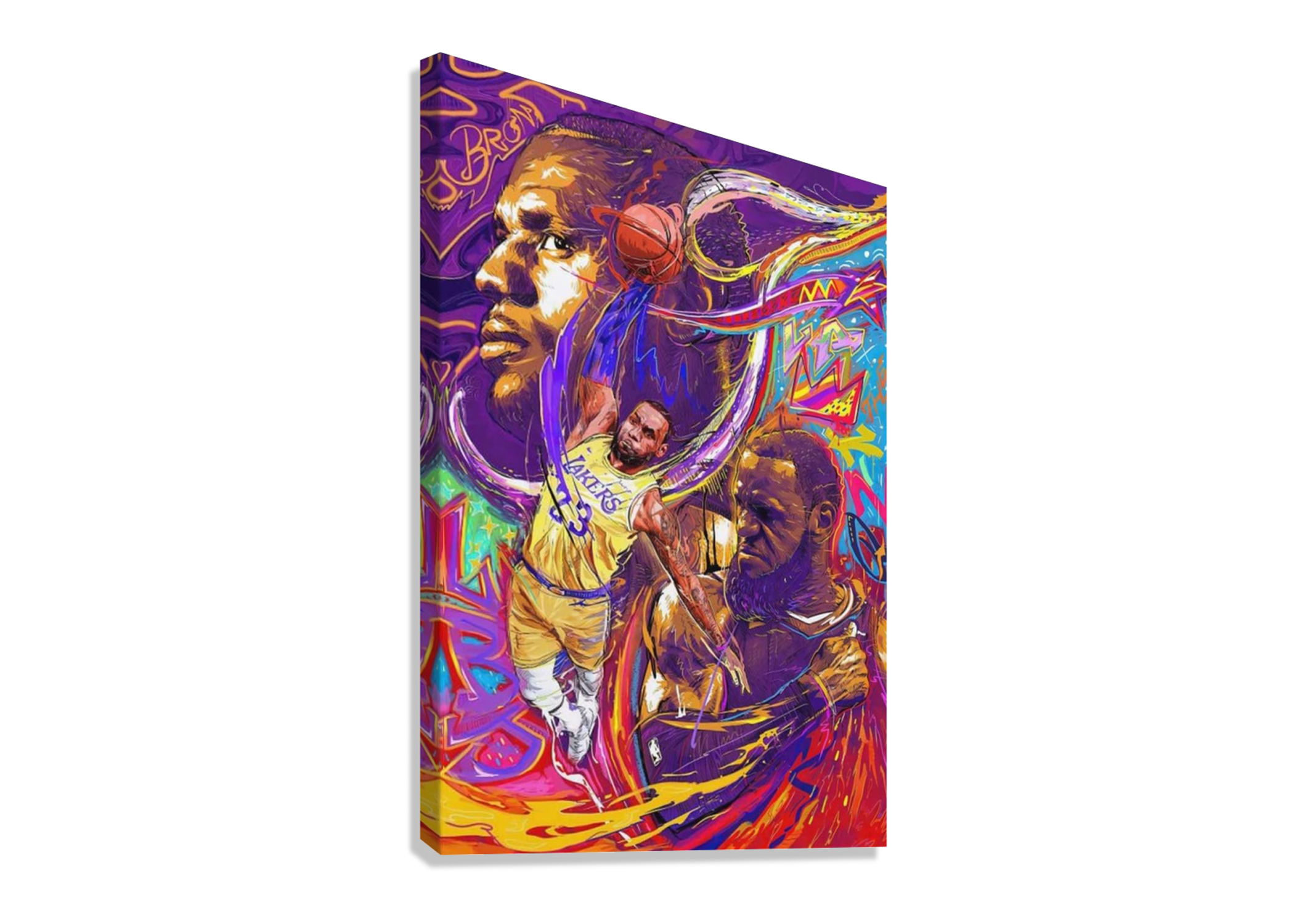 LEBRON JAMES LAKERS INSPIRED CANVAS POSTER