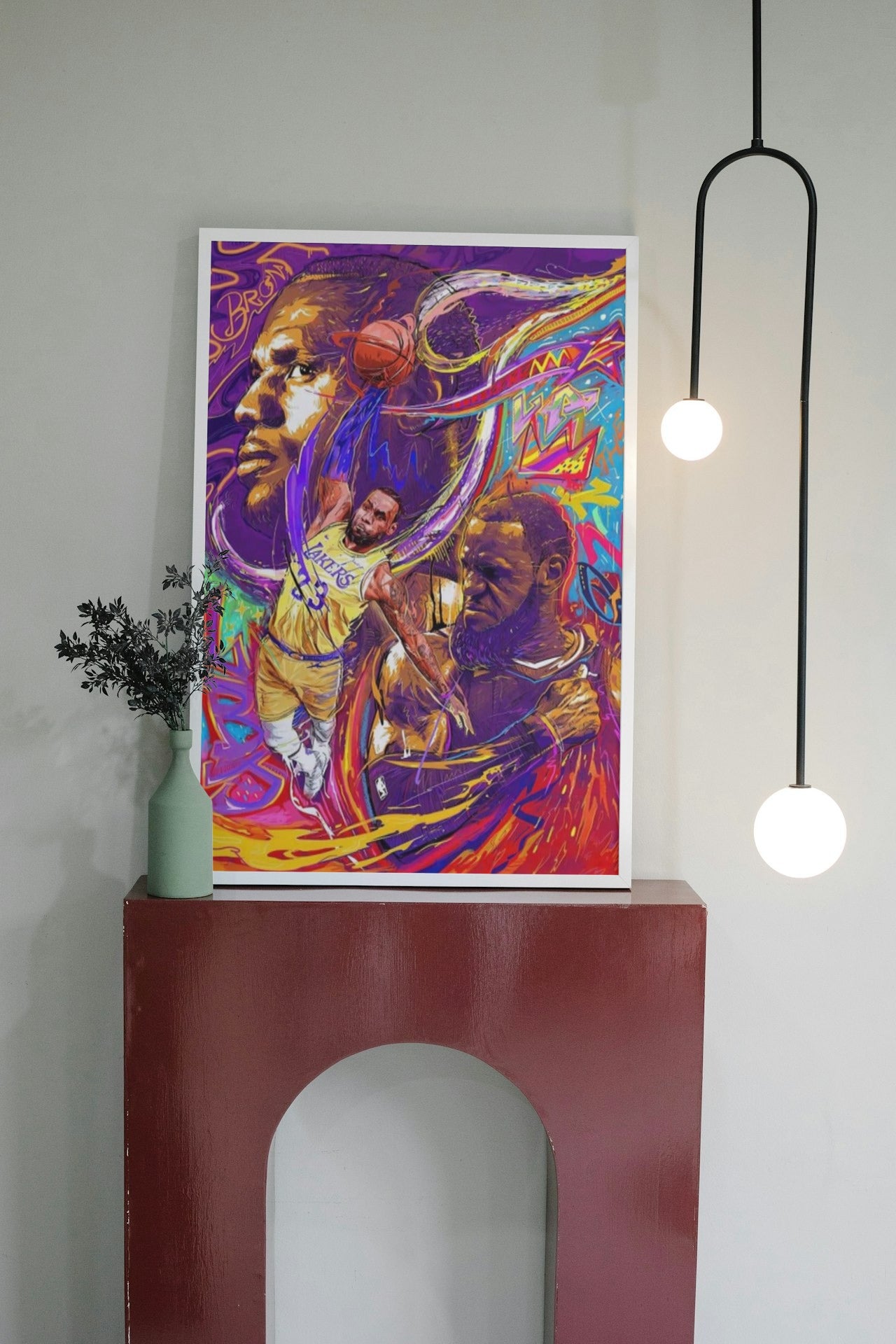 LEBRON JAMES LAKERS INSPIRED CANVAS POSTER