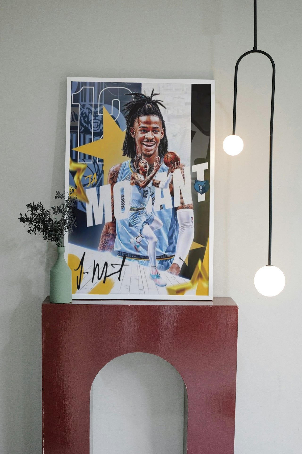 JA MORANT BASKET BALL CANVAS POSTER