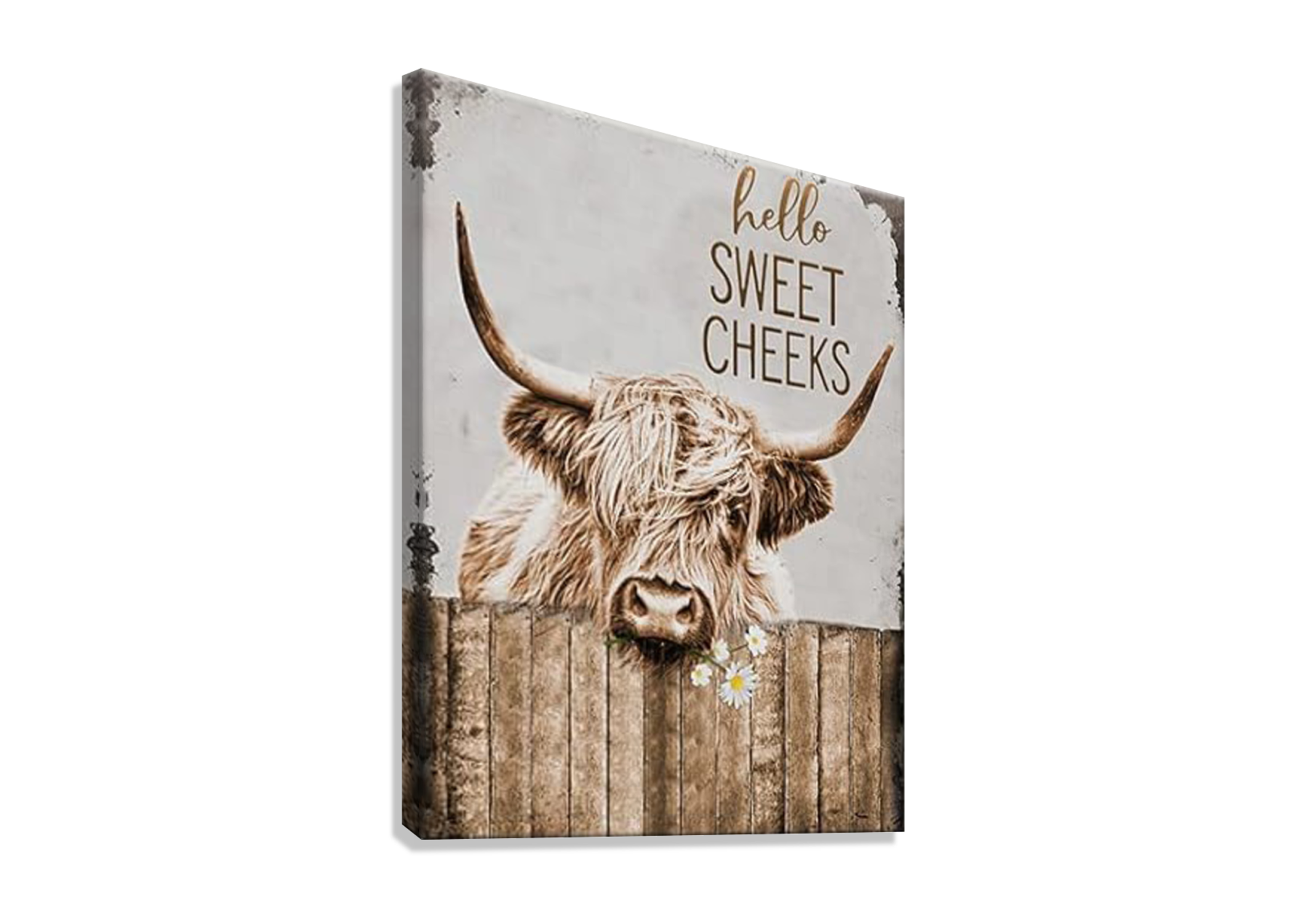 FUNNY CUTE COW CANVAS POSTER