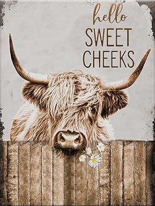 FUNNY CUTE COW CANVAS POSTER