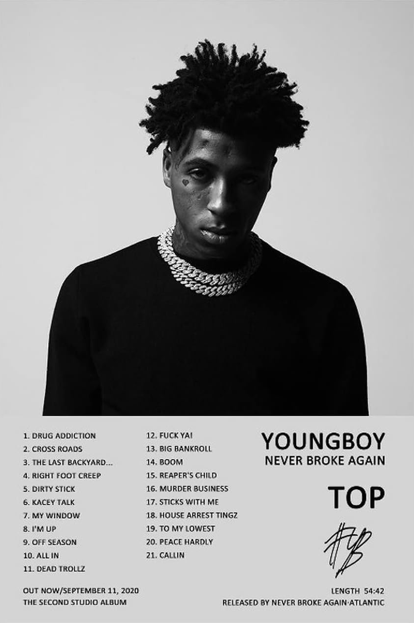 NBA YOUNG BOY "TOP" CANVAS POSTER