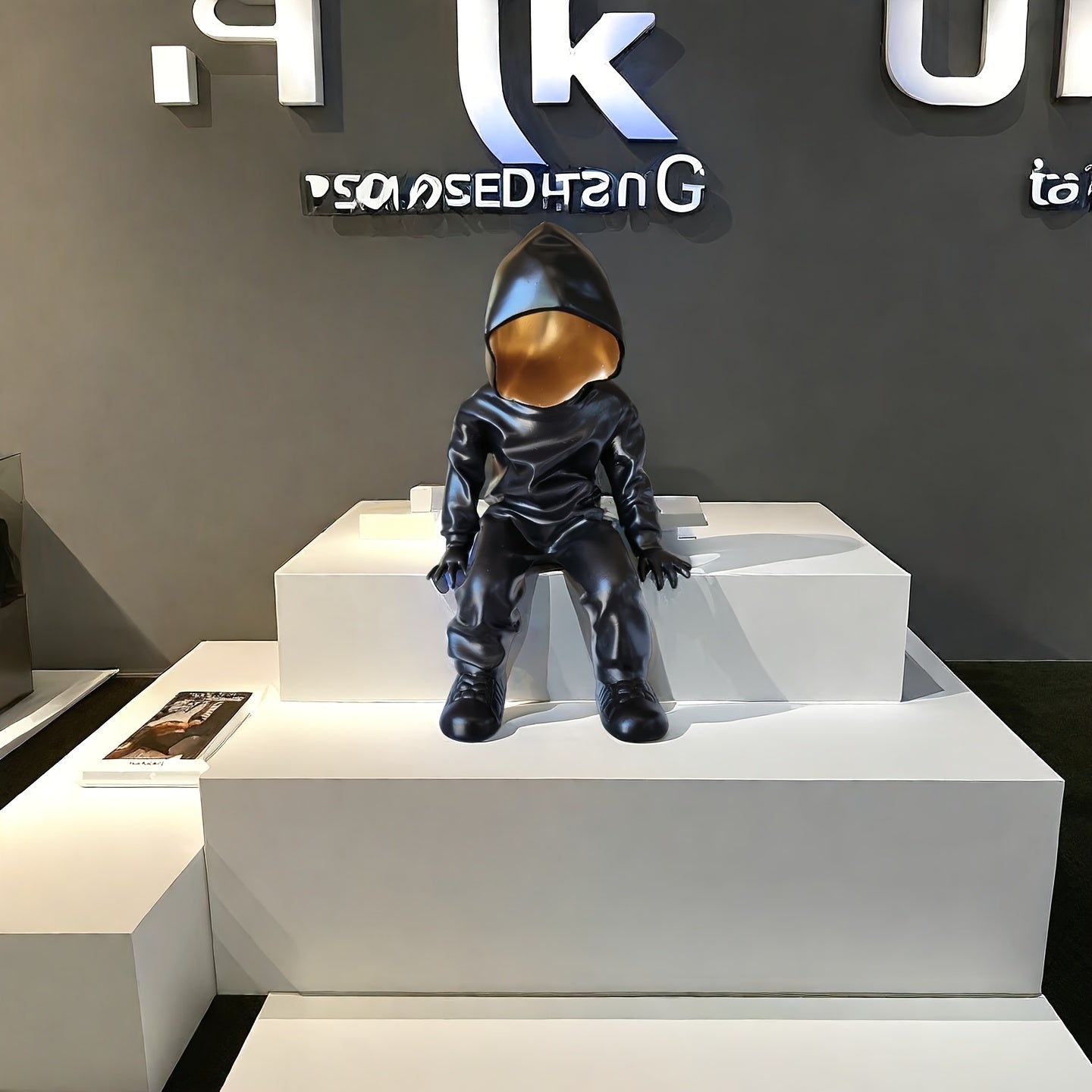 Tnessential Resin Cartoon Mysterious Invisible for Man Figurine 3D Decor