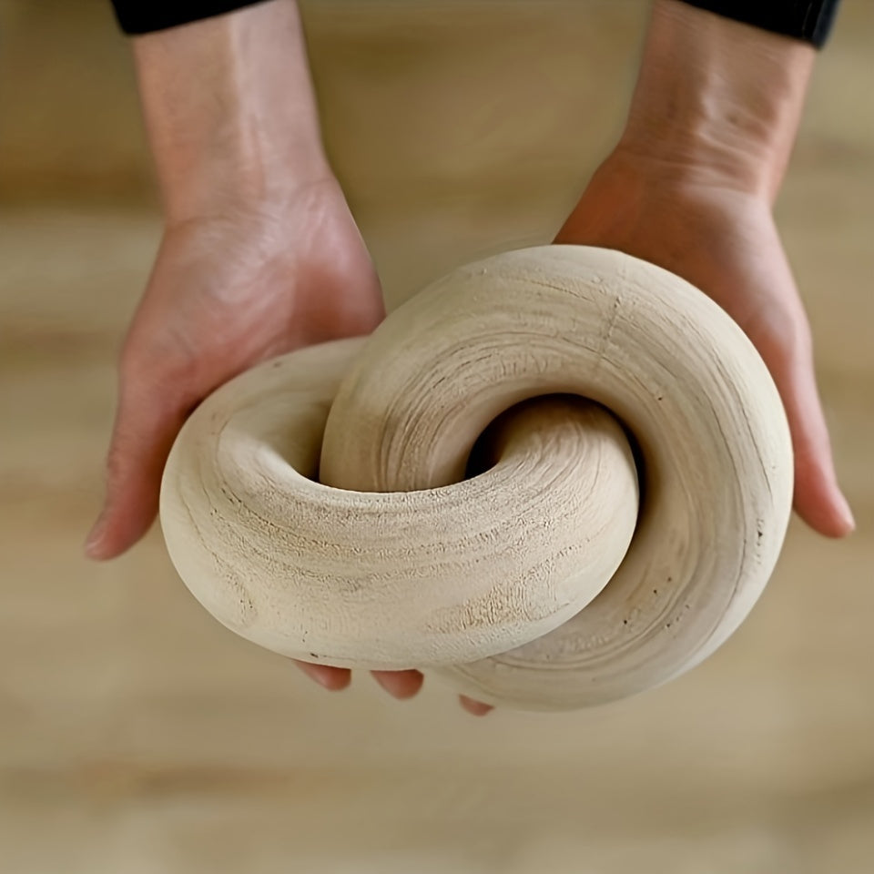 Tnessential Rustic Wooden Knot Sculpture 3D Decor