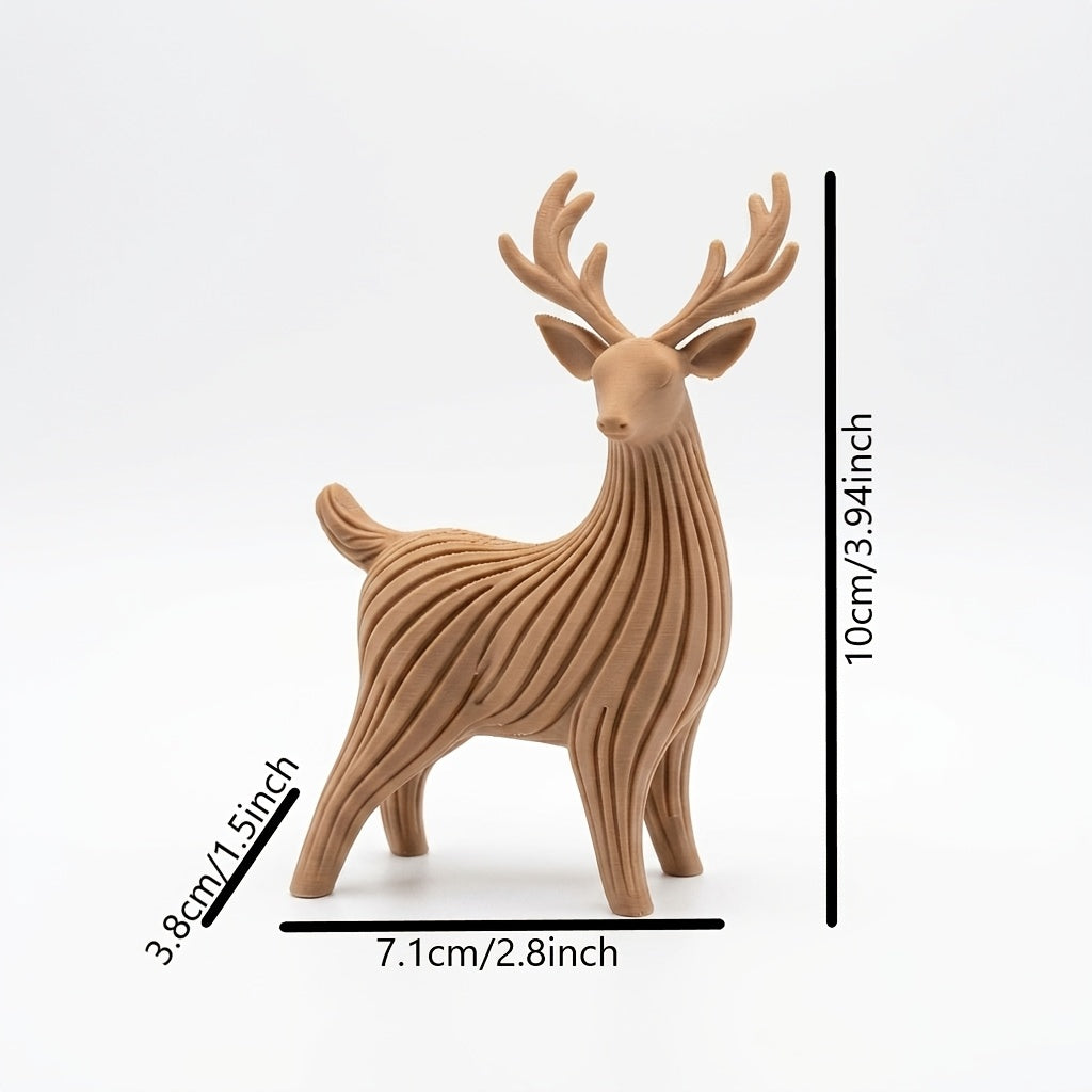 Tnessential Minimalist Matte 3D Printed Reindeer Sculpture 3D Decor