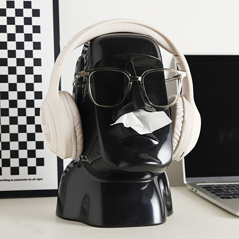 Tnessential Creative Moai Head Tissue Box 3D Decor