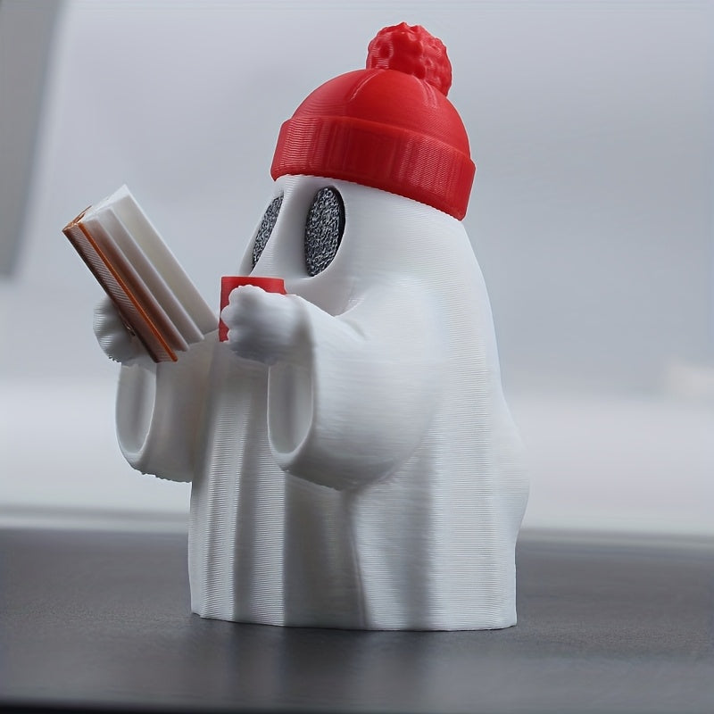 Tnessential Cute Ghost Reader Figurine Collectible Figurines Ornaments 3D Decor