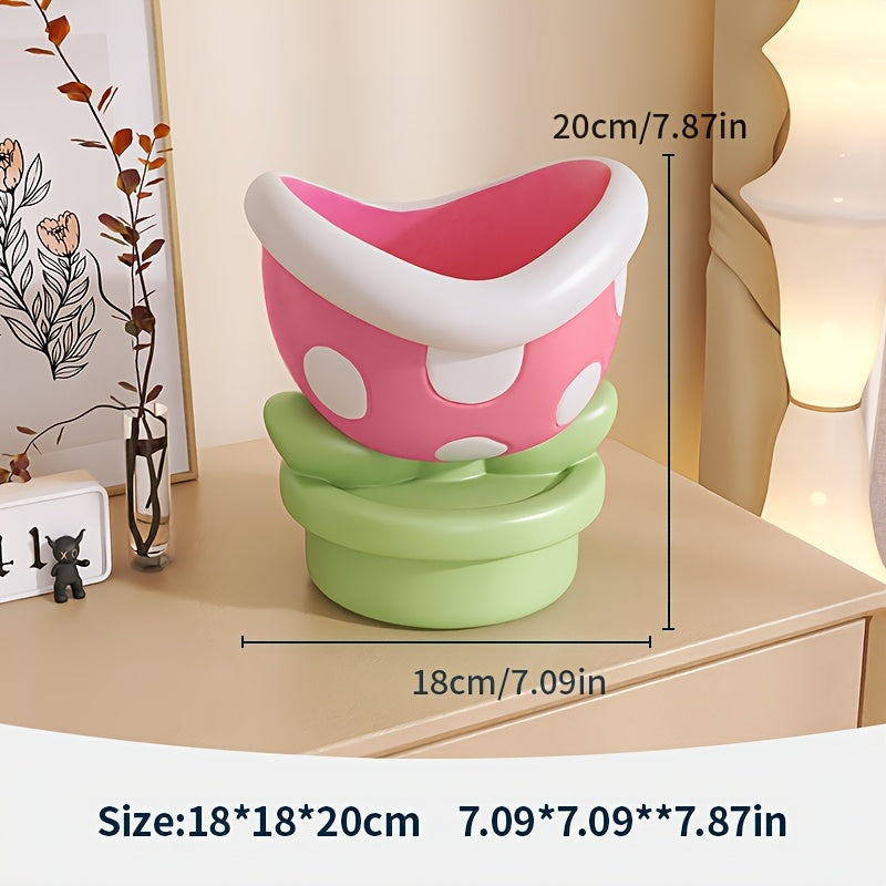 Tnessential Resin Flower Vase Shaped Like a Flower 3D Decor