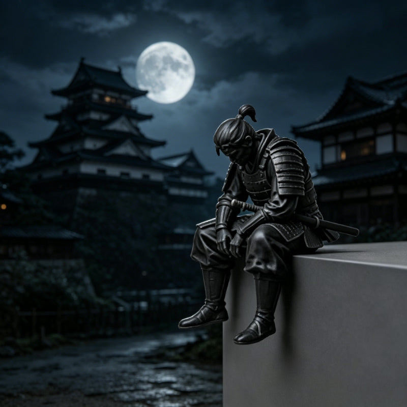 Tnessential Creative Samurai Sitting Ornament 3D Decor