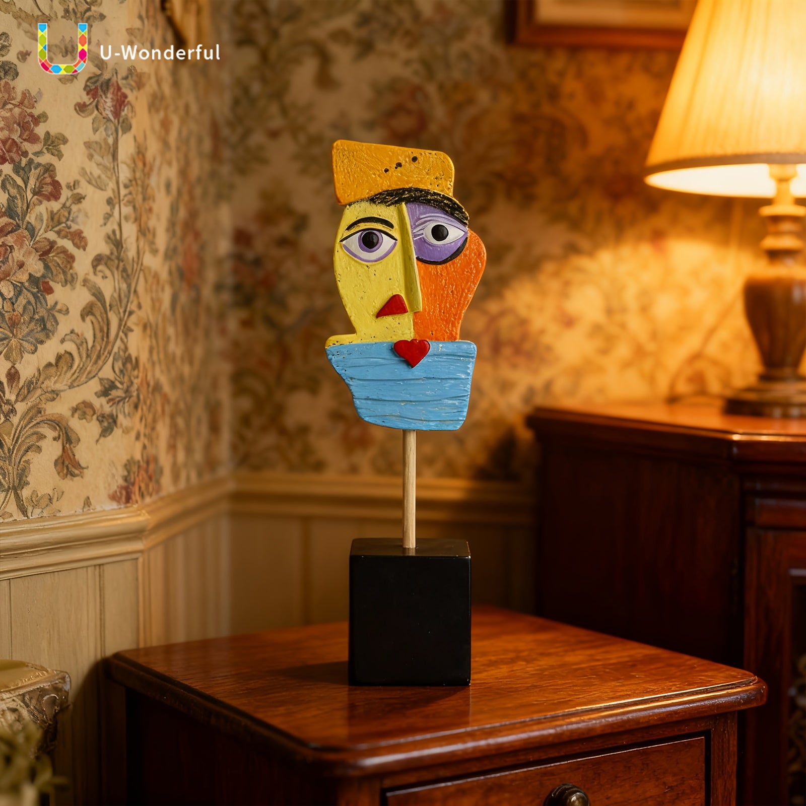 Tnessential U WONDERFUL Handmade Modern Abstract Face Sculpture Statue 3D Decor