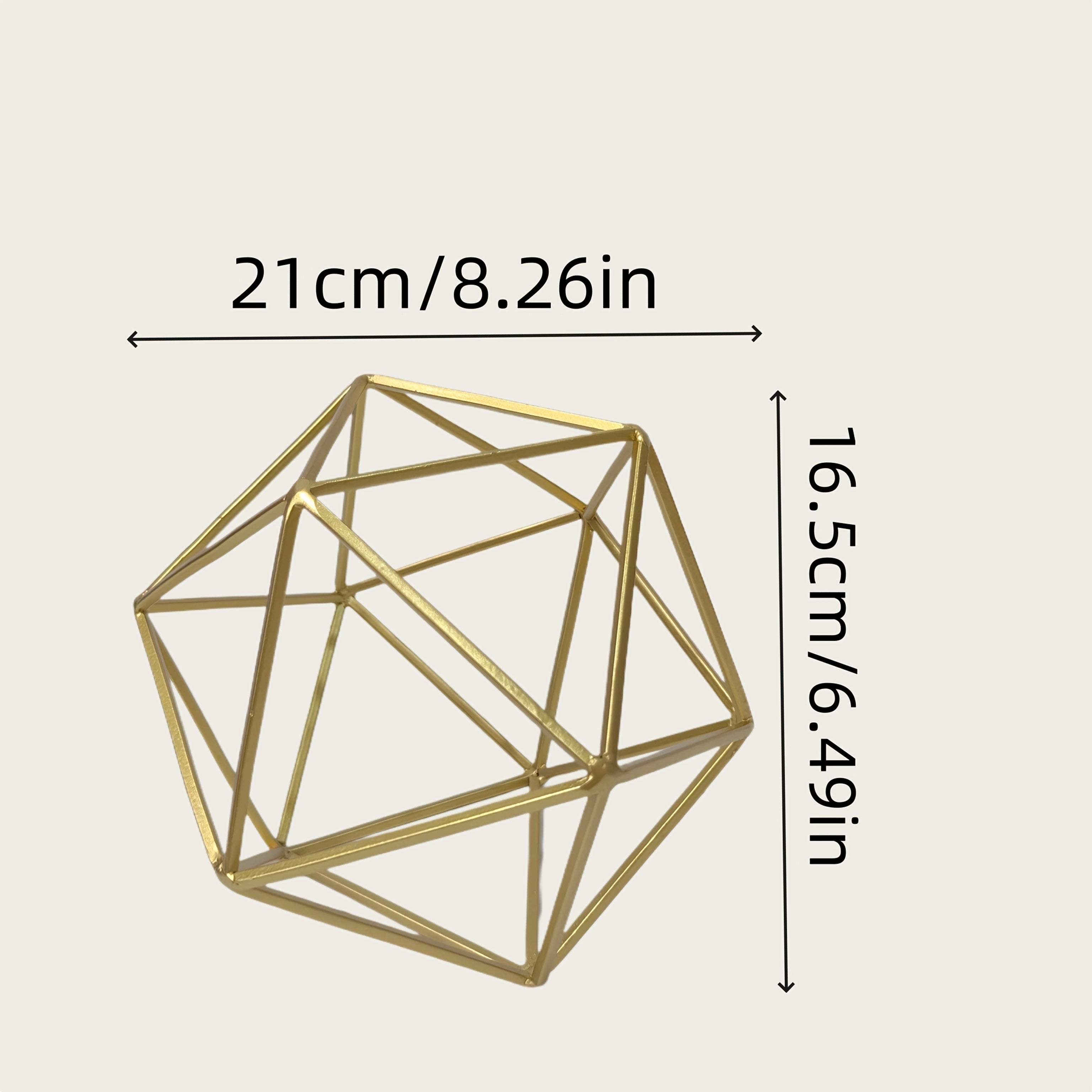 Tnessential Golden Geometric Sphere 3D Decor