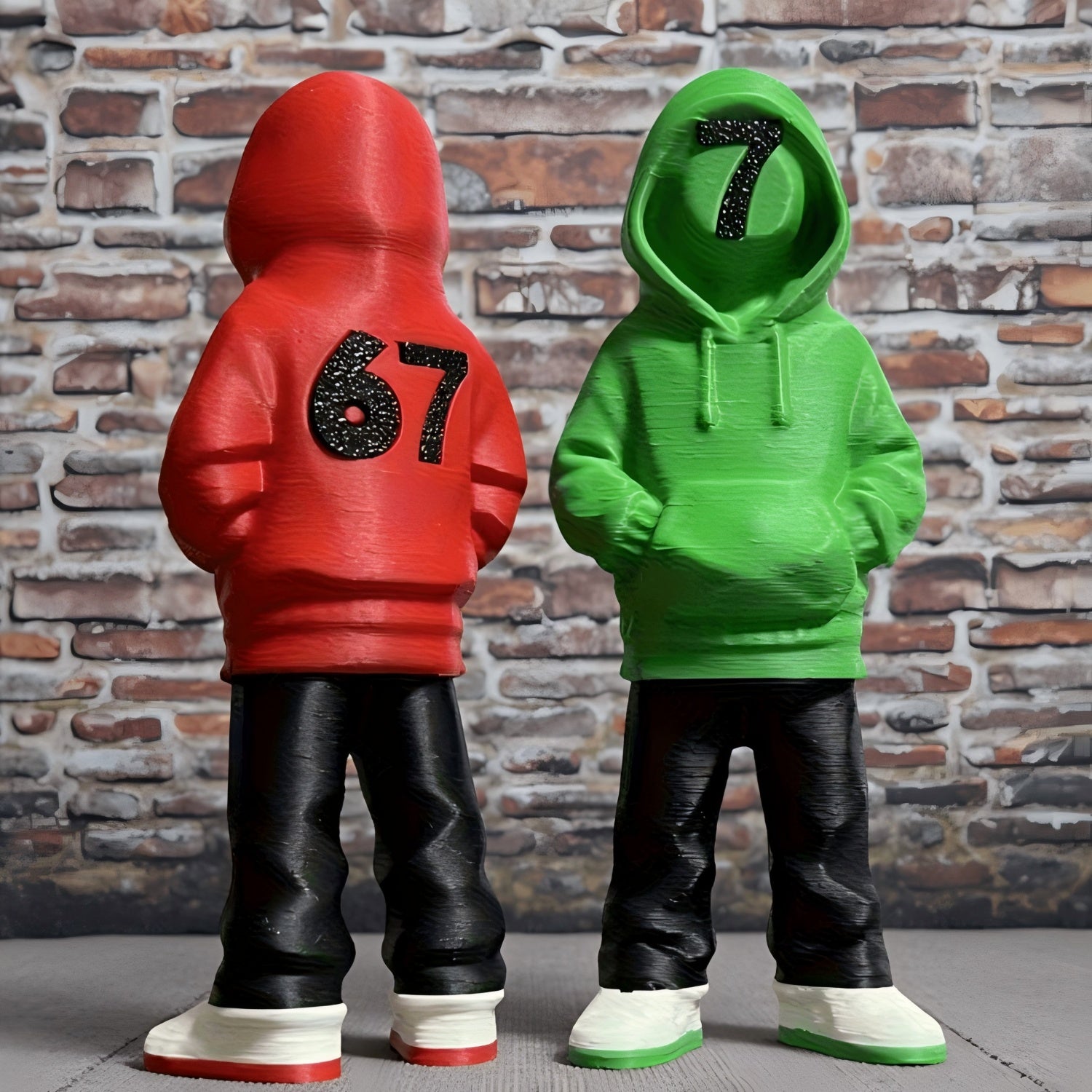 Tnessential 3D Printed Digital Human Figure Ornament Set 3D Decor