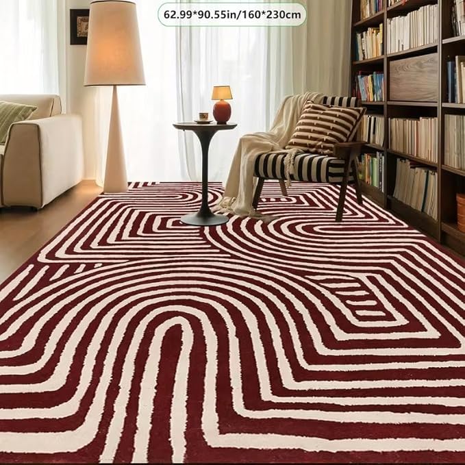 RED MAZE RUG