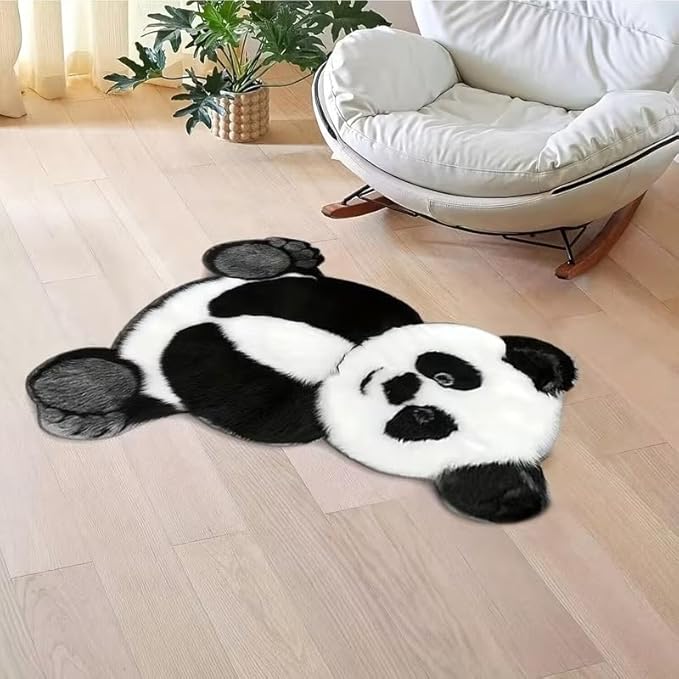 CUTE FLUFFY PANDA RUG
