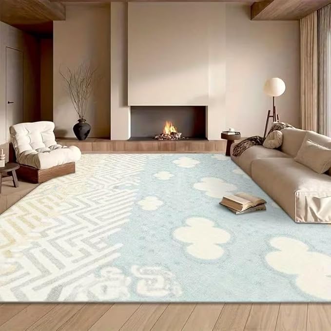ABSTRACT CLOUD PATTERN RUG