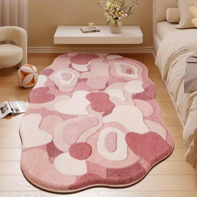 COOL PINK ABSTRACT RUG