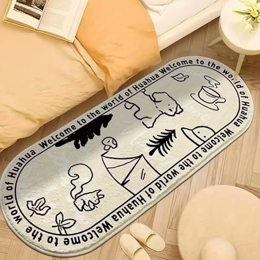 WELCOME CAMPING DOODLE RUG