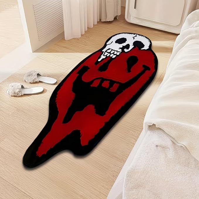 GRIM REAPER SKULL RUG