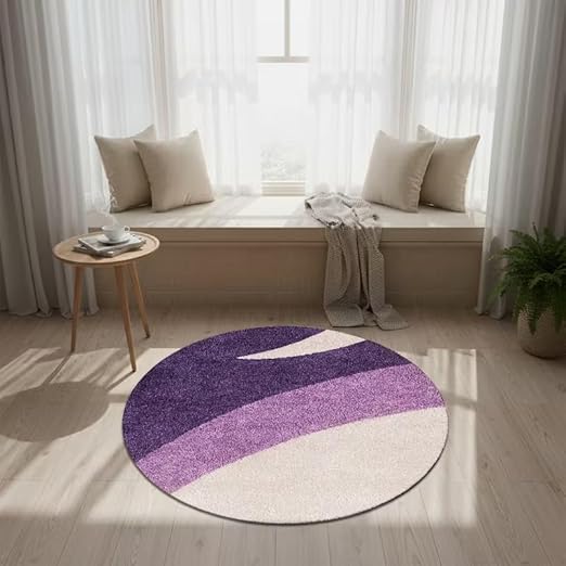 MODERN PURPLE WAVE RUG