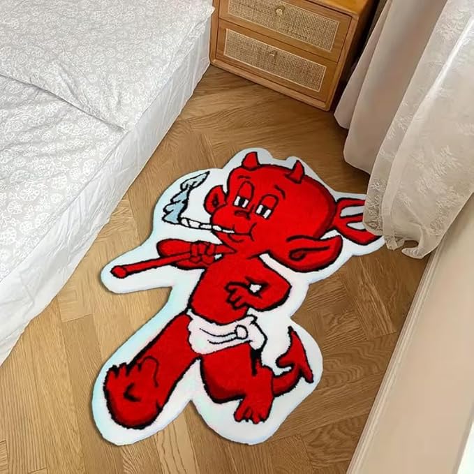 Funny Red Devil Rug