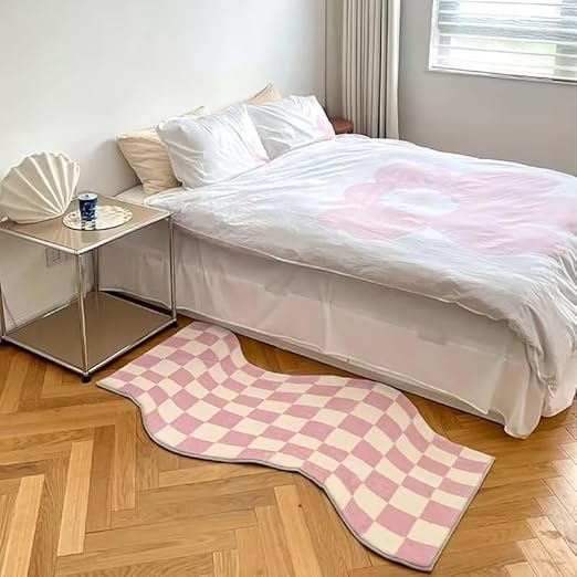 PINK CHECKERBOARD RUG