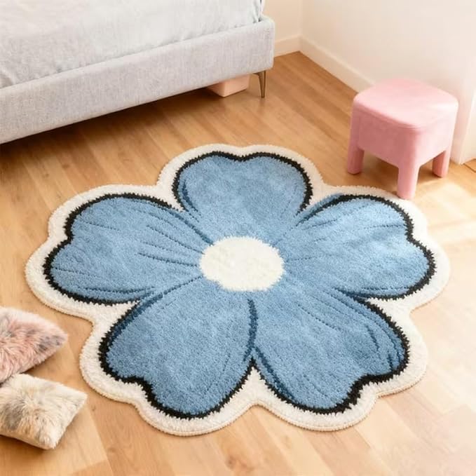 BLUE FLOWER RUG