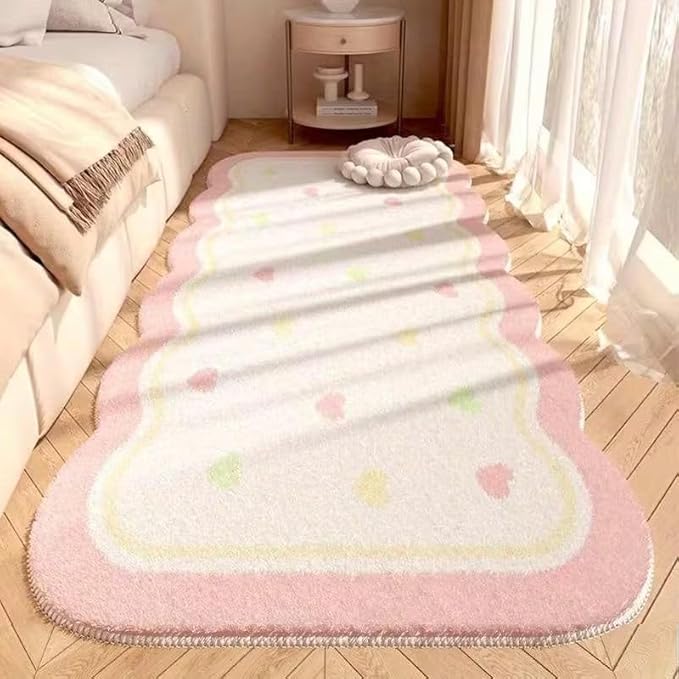 CUTE SWEET PINK FLORAL RUG