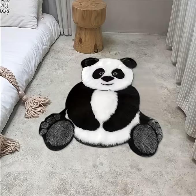 CUTE FLUFFY PANDA RUG