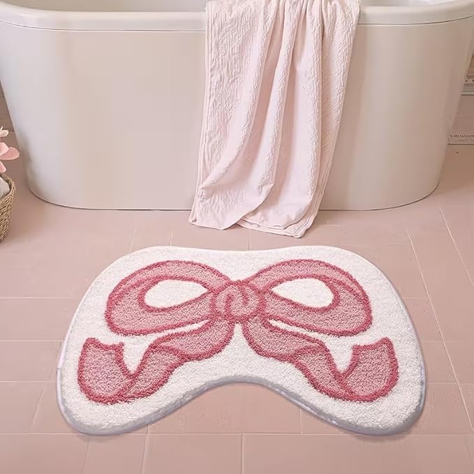 CUTE PINK BOW RUG