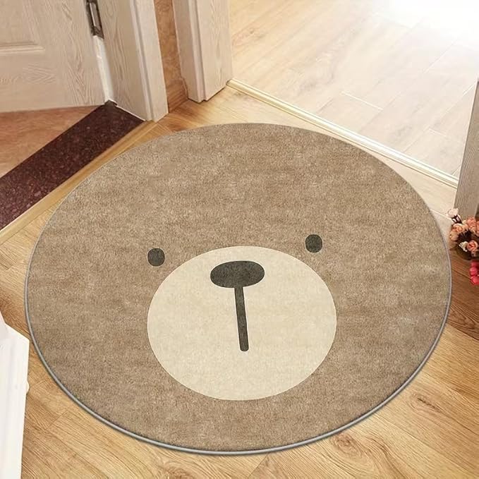 CUTE BROWN TEDDY BEAR RUG