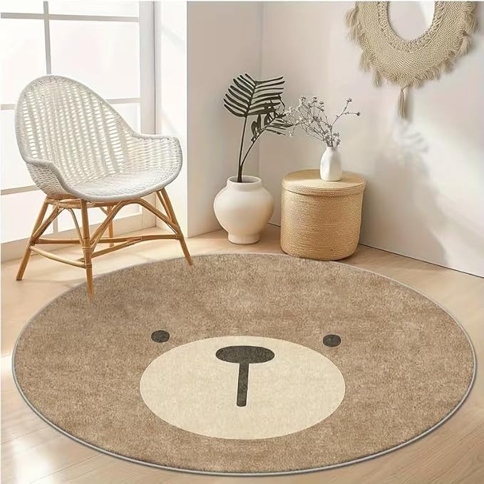 CUTE BROWN TEDDY BEAR RUG