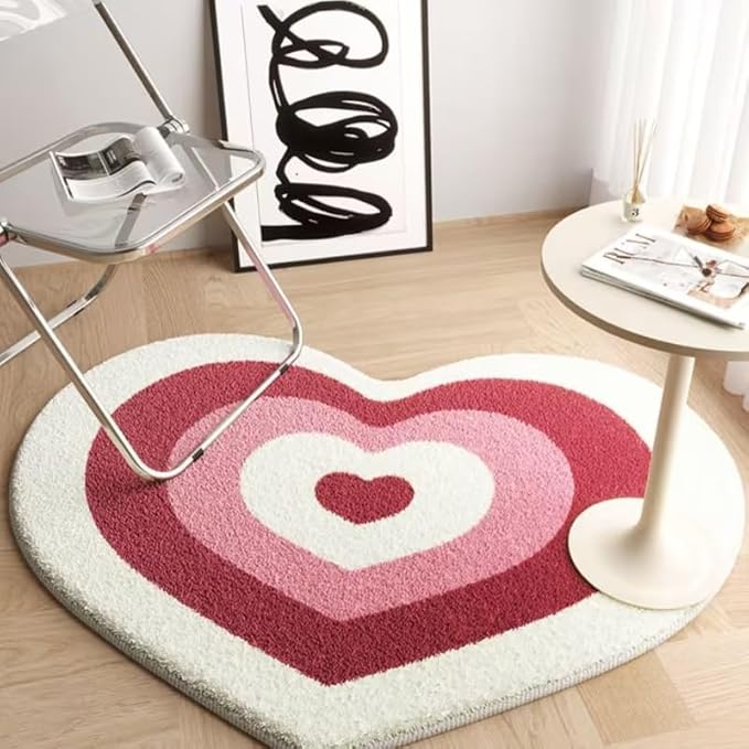 CUTE HEART SHAPED RUG