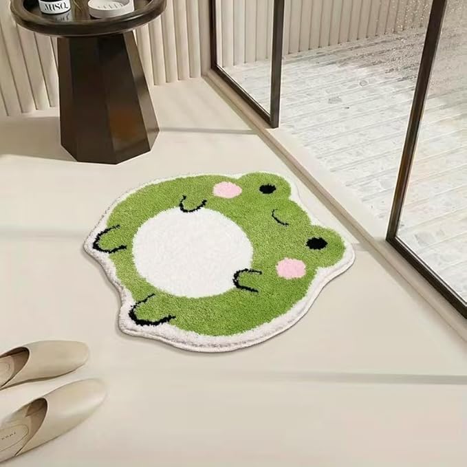 CUTE GREEN FROG RUG