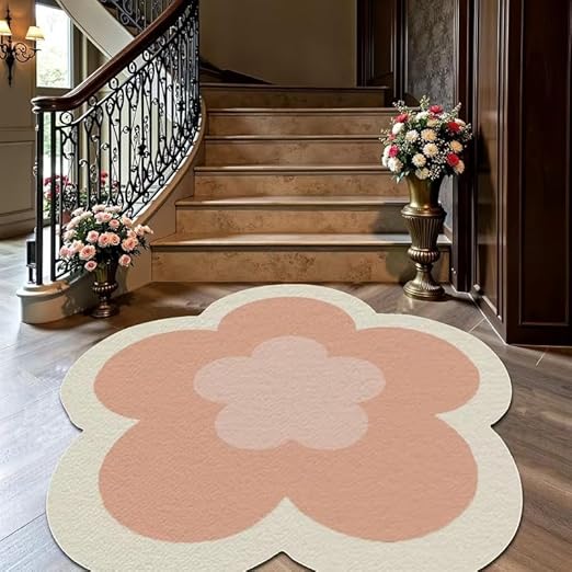 PEACH FLOWER RUG
